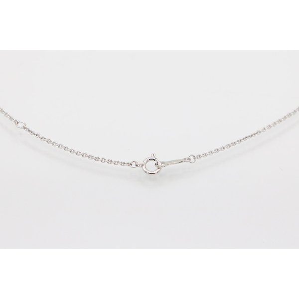 ミキモト　K18WG サファイアダイアイリペンダントネックレス 0.13ct 5.10g　留め具