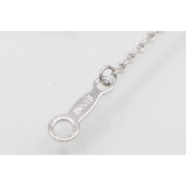 ミキモト　K18WG サファイアダイアイリペンダントネックレス 0.13ct 5.10g　刻印