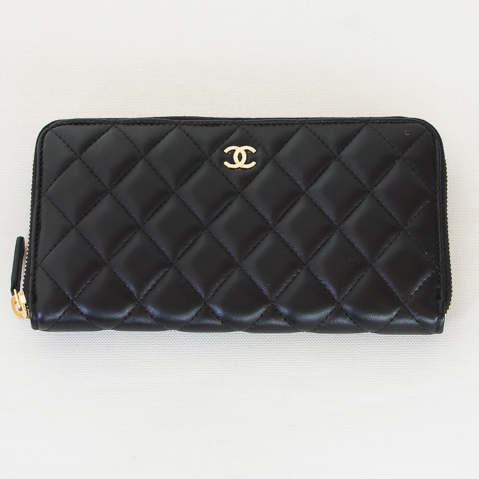 新品 シャネル CHANEL 財布 ラウンドファスナー 長財布 A50097 ブ