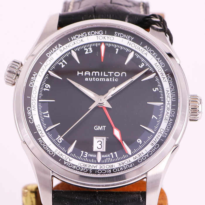 ハミルトン　ジャズマスタ－GMT　H326950　黒文字盤