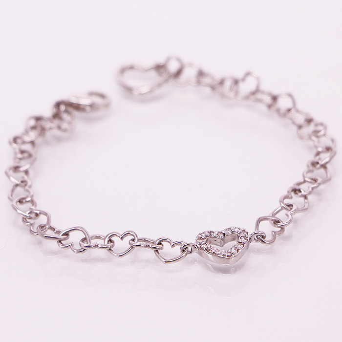 ポンテヴェキオ K18WG ダイアイリブレスレット 0.10ct 5.50g|宝石
