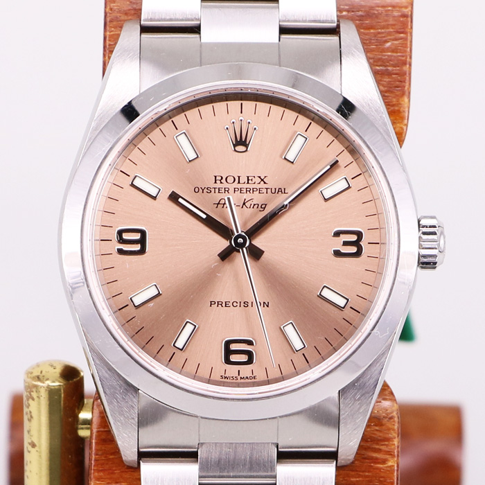 ロレックス エアキング 14000 ピンク文字盤 - 腕時計(アナログ)