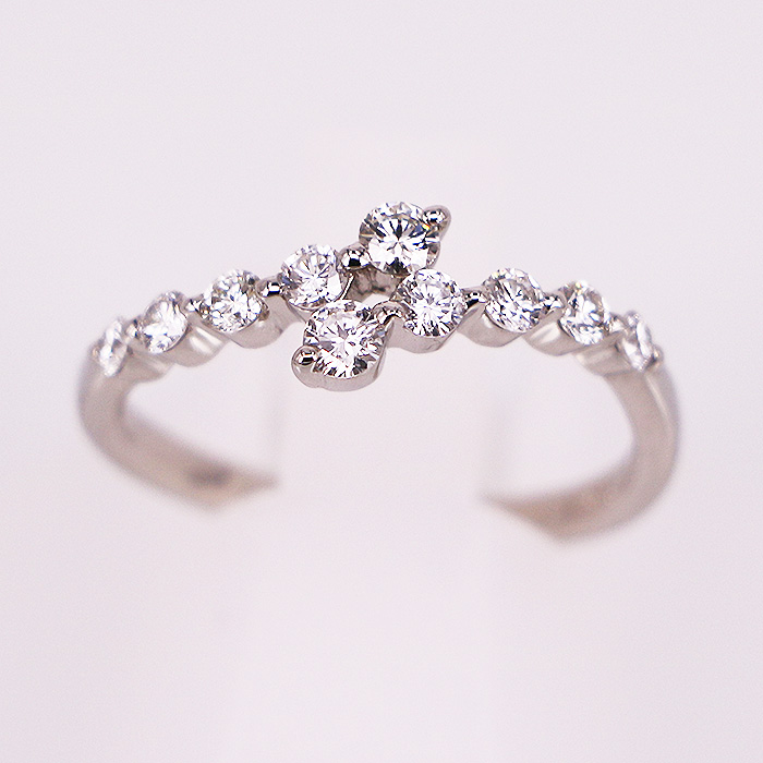 ヴァンドーム PT950 ダイアイリリング 0.36ct 2.60g |宝石|指輪