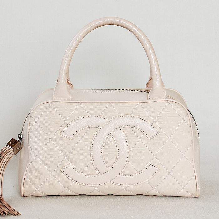 再×14入荷 CHANEL シャネル ミニボストン ピンク フリンジ付き
